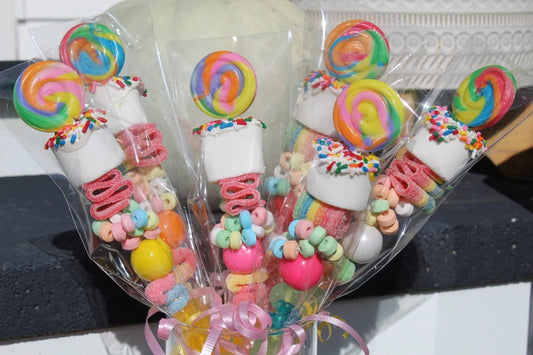 10 Birthday Sprinkles Lollipop Candy Kabobs| Handcrafted in Maine |Party Favors, Bridal, Baby Shower gifts, Memorial Day Treats